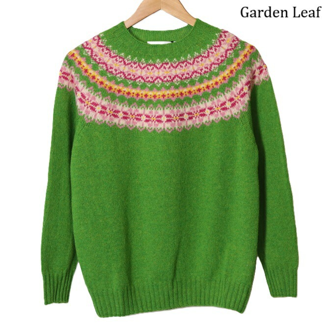 ハーレーオブスコットランド レディース ニット Harley of scotland ノルディック クルーネック L4827ノルディック柄 CREW NECK SWEATER セーター レディース N_5