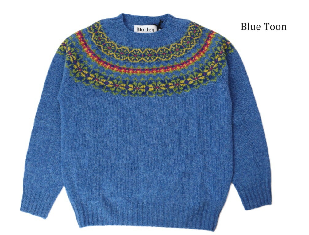 ハーレーオブスコットランド レディース ニット Harley of scotland ノルディック クルーネック L4827ノルディック柄 CREW NECK SWEATER セーター レディース N_7