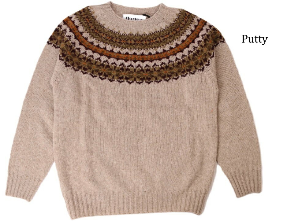 ハーレーオブスコットランド レディース ニット Harley of scotland ノルディック クルーネック L4827ノルディック柄 CREW NECK SWEATER セーター レディース N_8
