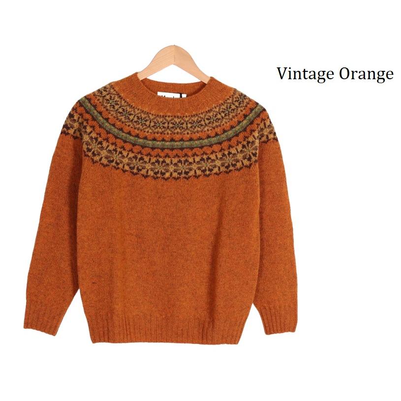 ハーレーオブスコットランド レディース ニット Harley of scotland ノルディック クルーネック L4827ノルディック柄 CREW NECK SWEATER セーター レディース N_9