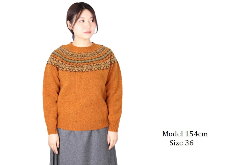 ハーレーオブスコットランド レディース ニット Harley of scotland ノルディック クルーネック L4827ノルディック柄 CREW NECK SWEATER セーター レディース N_13
