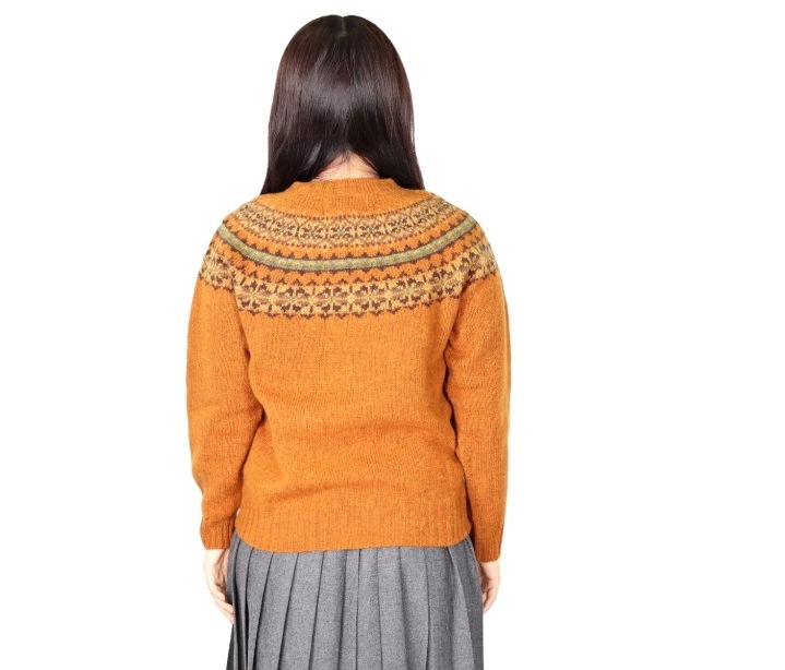 ハーレーオブスコットランド レディース ニット Harley of scotland ノルディック クルーネック L4827ノルディック柄 CREW NECK SWEATER セーター レディース N_15