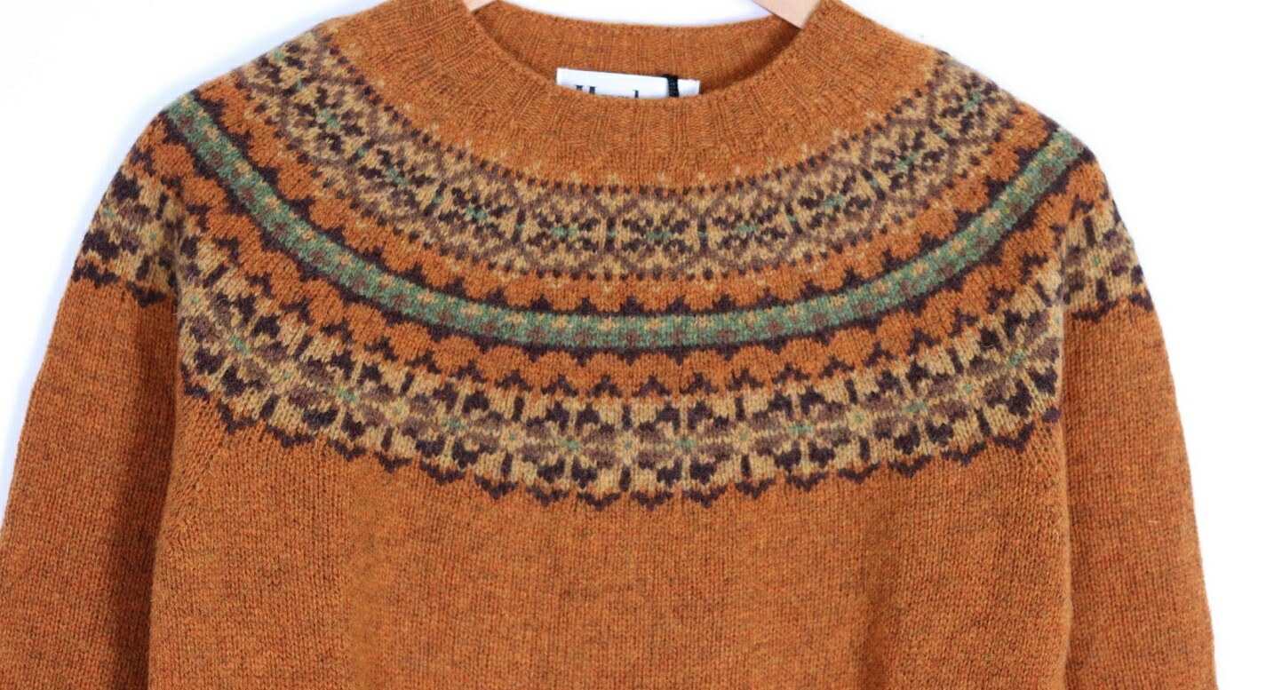 ハーレーオブスコットランド レディース ニット Harley of scotland ノルディック クルーネック L4827ノルディック柄 CREW NECK SWEATER セーター レディース N_16