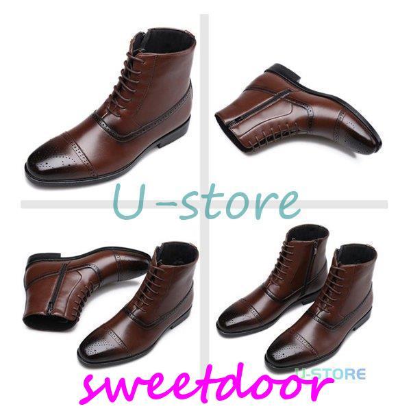 ショートブーツ メンズ チャッカブーツ ブーツ 革靴 通勤 フォーマル ハイカット 靴 エンジニア 作業靴 カジュアル シューズ_8