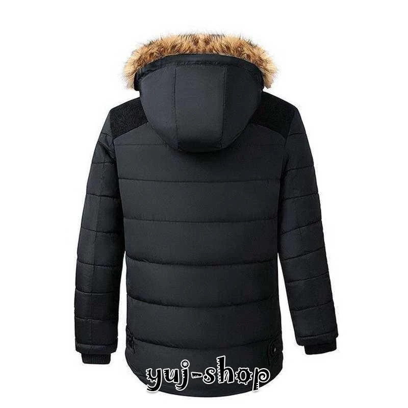 中綿ダウンジャケット メンズ コート 中綿コート 綿入れ 長袖 冬服 防寒 アウトドア アウター 裏起毛 暖かい スリム フード付き 通勤 ビジネス 軽量ジャケット_7