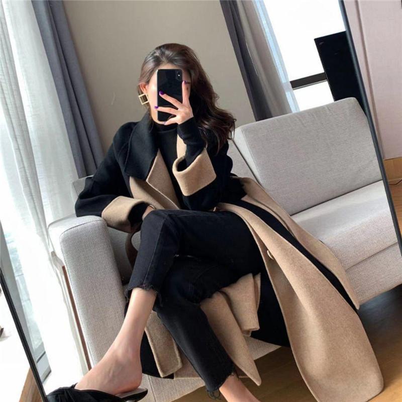 新品 大人気 チェスターコート レディース 冬服 ラシャコート ロングコート ボタンダウン トレンチコート 折襟 カジュアル アウター 秋服 秋コーデ 春秋 着痩せ 通勤_2