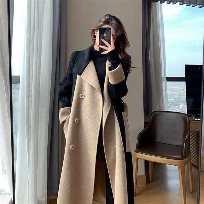 新品 大人気 チェスターコート レディース 冬服 ラシャコート ロングコート ボタンダウン トレンチコート 折襟 カジュアル アウター 秋服 秋コーデ 春秋 着痩せ 通勤_3