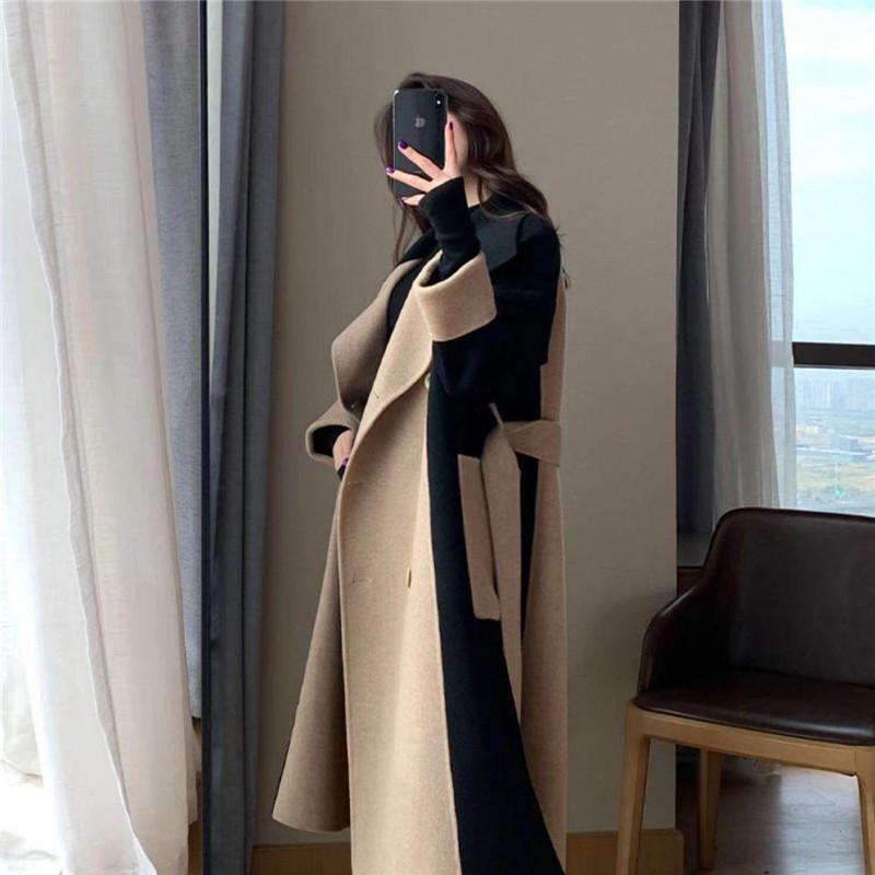 新品 大人気 チェスターコート レディース 冬服 ラシャコート ロングコート ボタンダウン トレンチコート 折襟 カジュアル アウター 秋服 秋コーデ 春秋 着痩せ 通勤_4