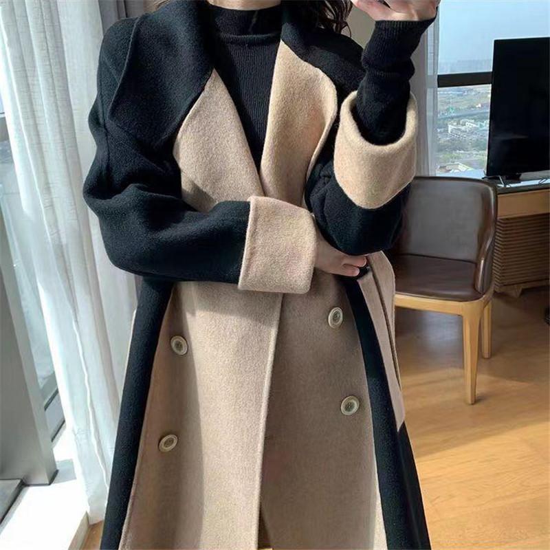 新品 大人気 チェスターコート レディース 冬服 ラシャコート ロングコート ボタンダウン トレンチコート 折襟 カジュアル アウター 秋服 秋コーデ 春秋 着痩せ 通勤_6