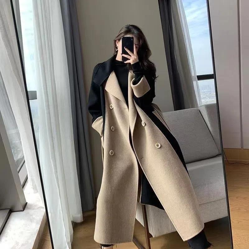 新品 大人気 チェスターコート レディース 冬服 ラシャコート ロングコート ボタンダウン トレンチコート 折襟 カジュアル アウター 秋服 秋コーデ 春秋 着痩せ 通勤_7