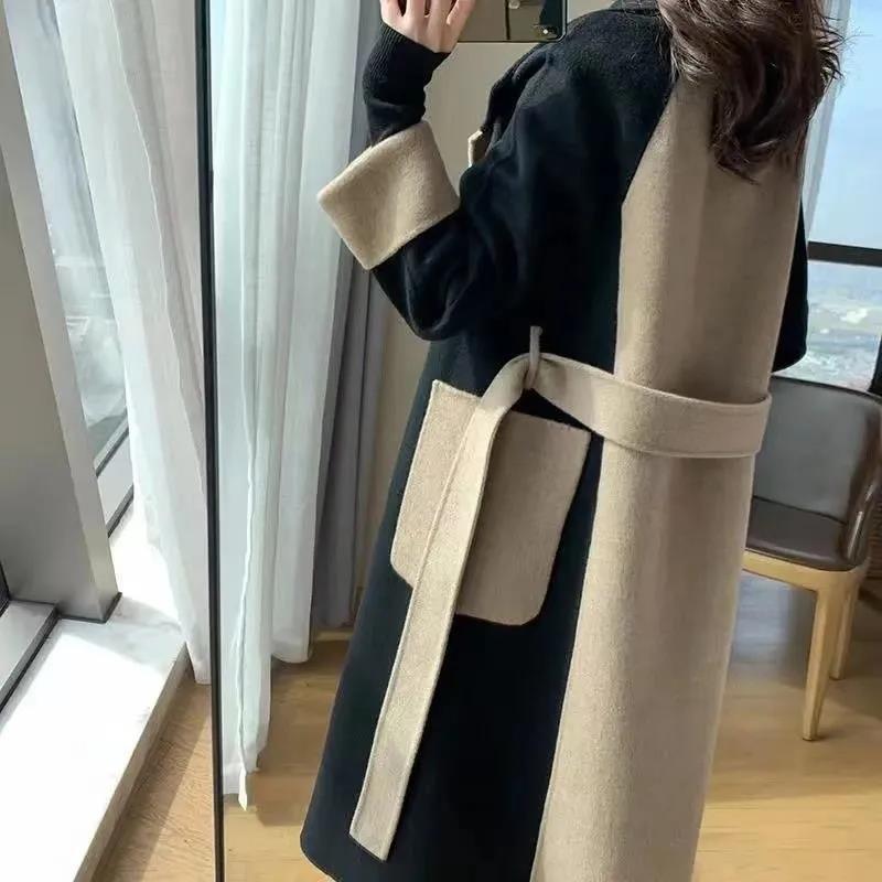 新品 大人気 チェスターコート レディース 冬服 ラシャコート ロングコート ボタンダウン トレンチコート 折襟 カジュアル アウター 秋服 秋コーデ 春秋 着痩せ 通勤_8