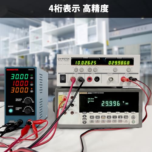 HANMATEK 可変直流安定化電源 DC電源（0-30 V 0-10 A） 電圧＆電流安定電源 低_3