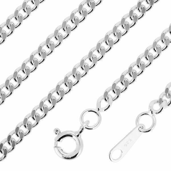 シルバー喜平チェーン 幅約2.8mm(厚み1.3mm) 50cm シルバー925 ネックレス_2