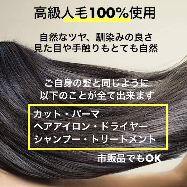 Qoo10] Luce brillare つむじにヘアプラス＋ 部分ウィッグ 人毛