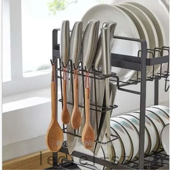 水切りラックコンパクト水切りかご大容量スリムキッチン食器収納水切りバスケット2段水切りトレー付き食器