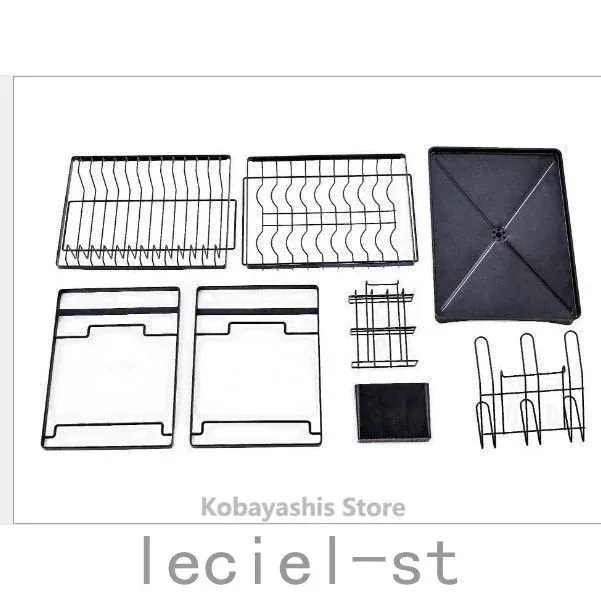 水切りラックコンパクト水切りかご大容量スリムキッチン食器収納水切りバスケット2段水切りトレー付き食器