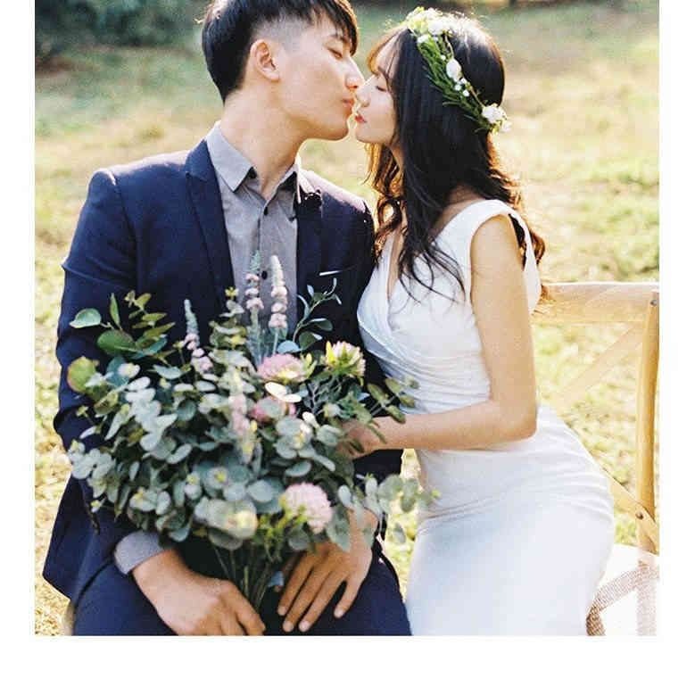 ラストチャンスウエディングドレス 白 前撮り フォトウエディング 後撮り 披露宴 結婚式ドレス ビーチフォト 二次会 花嫁 エンパイア ウエディングドレス パーティードレス 安い_3