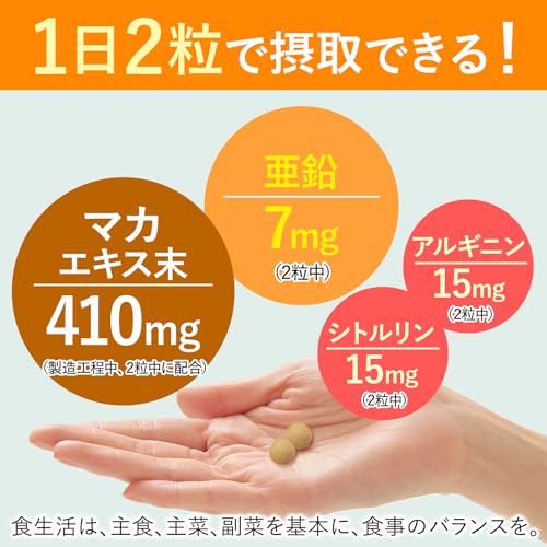 ディアナチュラスタイル マカ×亜鉛 180粒(90日分) アサヒ サプリ Dear-Natura 国内工場で生産 1日2粒目安 パウチ アルギニン シトルリン 醗酵黒にんにく末