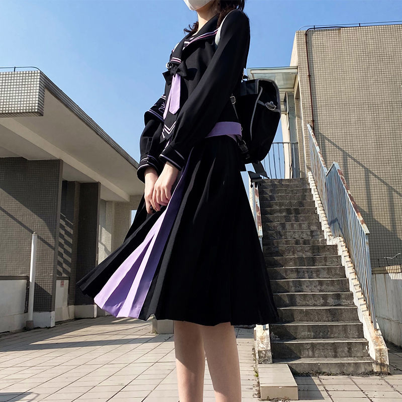 新作コスプレjk制服スーツ新型双子の不良少女セーラー服長袖ロングスカート 新作コスプレjk制服スーツ新型双子の不良少女セーラー服長袖ロングスカート