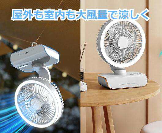 【20%超還元セレクト】卓上扇風機 首振り コードレス USB充電式 サーキュレーター 壁掛け 吊り下げ ライト付き リモコン付き 角度調整 5段階風量調節 小型 ファン 【20%超還元セレクト】卓上扇風機 首振り コードレス USB充電式 サーキュレーター 壁掛け 吊り下げ ライト付き リモコン付き 角度調整 5段階風量調節 小型 ファン