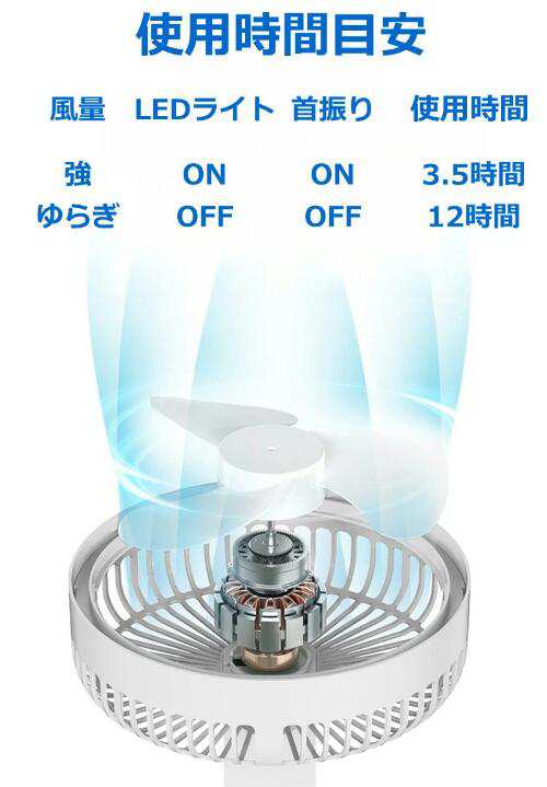 【20%超還元セレクト】卓上扇風機 首振り コードレス USB充電式 サーキュレーター 壁掛け 吊り下げ ライト付き リモコン付き 角度調整 5段階風量調節 小型 ファン 【20%超還元セレクト】卓上扇風機 首振り コードレス USB充電式 サーキュレーター 壁掛け 吊り下げ ライト付き リモコン付き 角度調整 5段階風量調節 小型 ファン