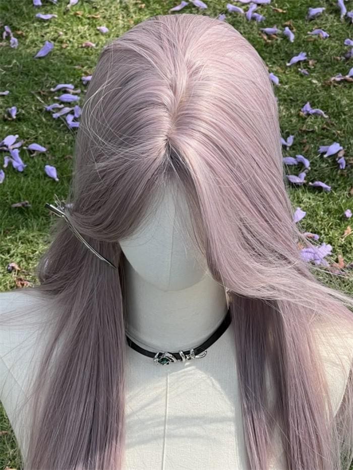 【本日限定】ロング ウィッグ ライトパープル ストレート 前髪あり 耐熱 高品質 フルウィッグ 自然 レディース コスプレ ハロウィン 撮影 イベント 韓国風 ヘアスタイル 可愛い おしゃれ ナチュラ_2
