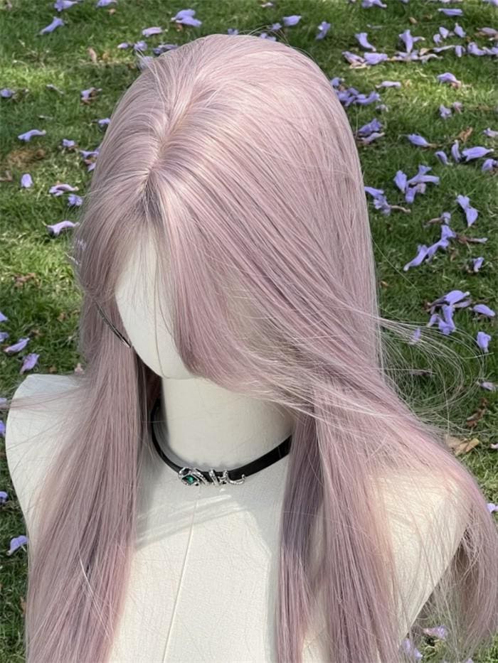 【本日限定】ロング ウィッグ ライトパープル ストレート 前髪あり 耐熱 高品質 フルウィッグ 自然 レディース コスプレ ハロウィン 撮影 イベント 韓国風 ヘアスタイル 可愛い おしゃれ ナチュラ_3