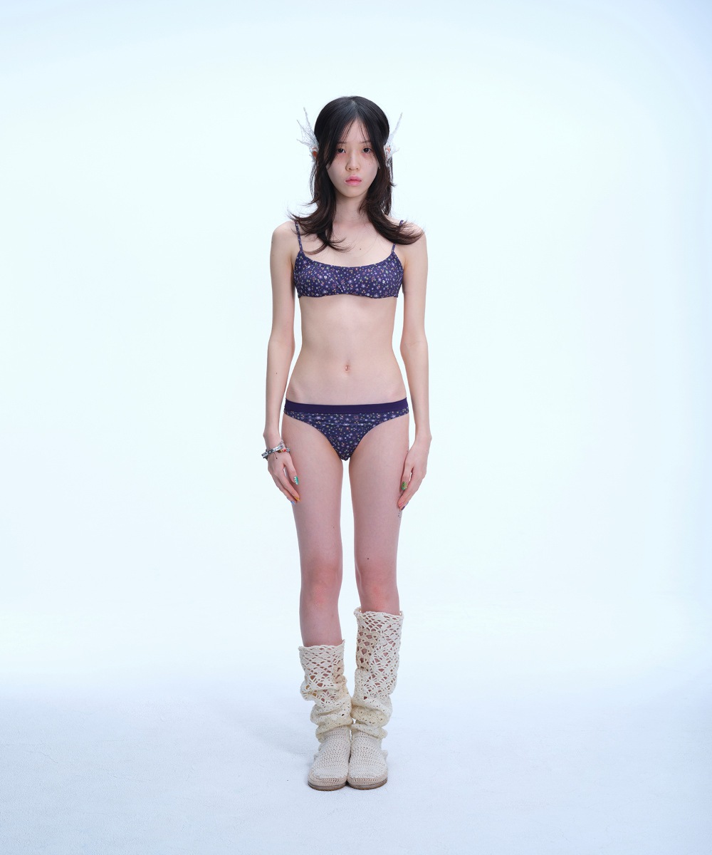 【COYSEIO】26SS MULTI FLORAL BIKINI : PURPLE_4