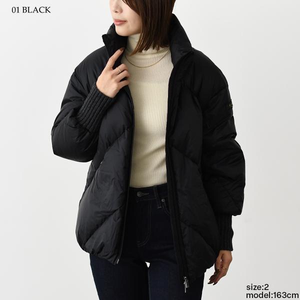 アウター ダウン RISHA ライシャ ショートダウンジャケット LTLA24A4286 D レディース ブラック ナイロン 秋冬 防寒