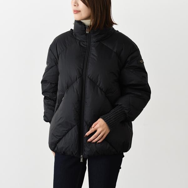 アウター ダウン RISHA ライシャ ショートダウンジャケット LTLA24A4286 D レディース ブラック ナイロン 秋冬 防寒