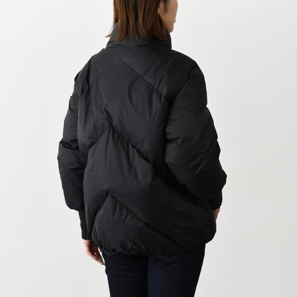 アウター ダウン RISHA ライシャ ショートダウンジャケット LTLA24A4286 D レディース ブラック ナイロン 秋冬 防寒