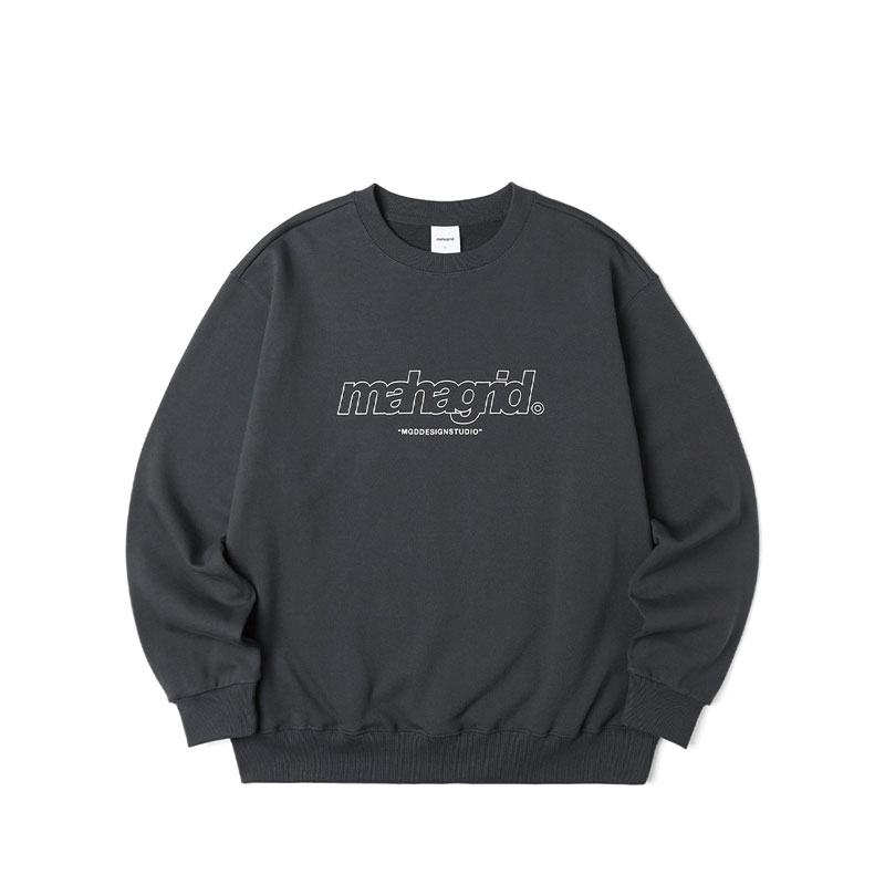[MAHAGRID] MG2BSMM481A THIRD LOGO CREWNECK マハグリッド スウェッ 長袖 シンプル Tシャツ レディース メンズ 韓国ファッション