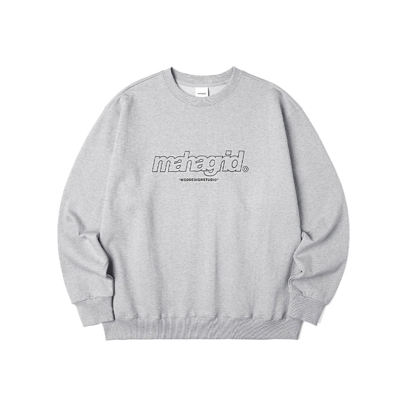 [MAHAGRID] MG2BSMM481A THIRD LOGO CREWNECK マハグリッド スウェッ 長袖 シンプル Tシャツ レディース メンズ 韓国ファッション