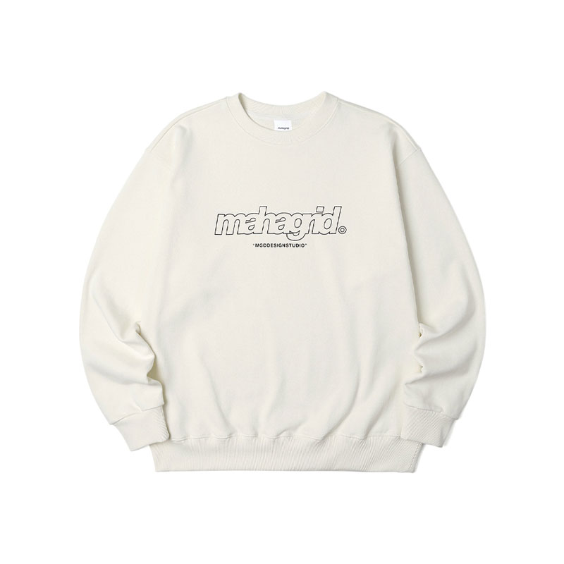 [MAHAGRID] MG2BSMM481A THIRD LOGO CREWNECK マハグリッド スウェッ 長袖 シンプル Tシャツ レディース メンズ 韓国ファッション