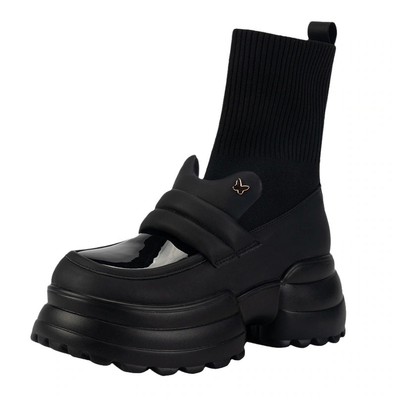 ショートブーツ 冬 ブーツニットストレッチショートブーツオールインワンブーツ ショートブーツ 冬 ブーツニットストレッチショートブーツオールインワンブーツ