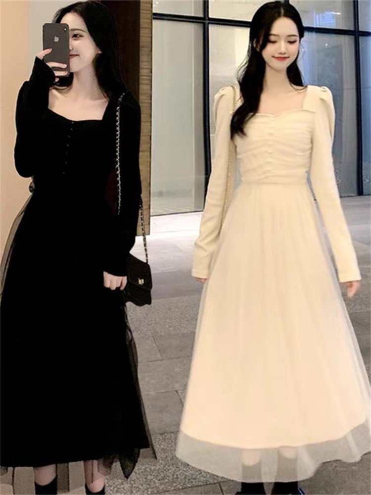 レディース ワンピース フレア ロング 長袖 パフスリーブ バルーン袖 Aライン フェミニン レース チュール ウエストマーク ハイウエスト ボタン ギャザー 異素材ミックス かわいい 大人可愛い レディース ワンピース フレア ロング 長袖 パフスリーブ バルーン袖 Aライン フェミニン レース チュール ウエストマーク ハイウエスト ボタン ギャザー 異素材ミックス かわいい 大人可愛い