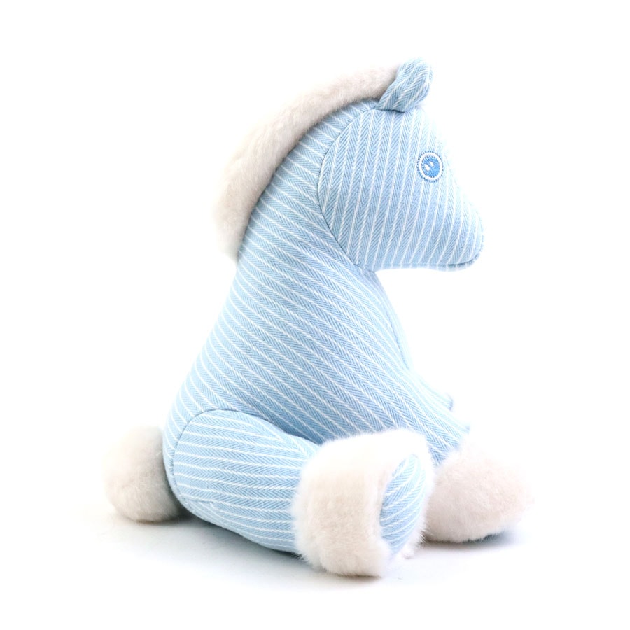 エルメス HERMES ぬいぐるみ コットン ブルー/ホワイト キッズ e59559m