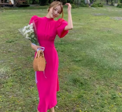 レディース ドレス ワンピース パーティードレス ウェディング パーティー 結婚式 二次会 披露宴 ミモレ ロング 半袖 パフスリーブ ハイネック スタンドカラー セミフレア ウエストマーク レディース ドレス ワンピース パーティードレス ウェディング パーティー 結婚式 二次会 披露宴 ミモレ ロング 半袖 パフスリーブ ハイネック スタンドカラー セミフレア ウエストマーク