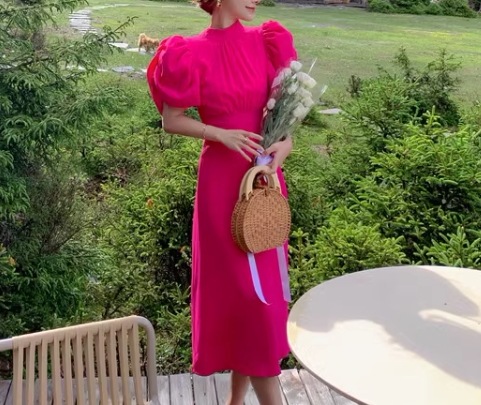 レディース ドレス ワンピース パーティードレス ウェディング パーティー 結婚式 二次会 披露宴 ミモレ ロング 半袖 パフスリーブ ハイネック スタンドカラー セミフレア ウエストマーク レディース ドレス ワンピース パーティードレス ウェディング パーティー 結婚式 二次会 披露宴 ミモレ ロング 半袖 パフスリーブ ハイネック スタンドカラー セミフレア ウエストマーク