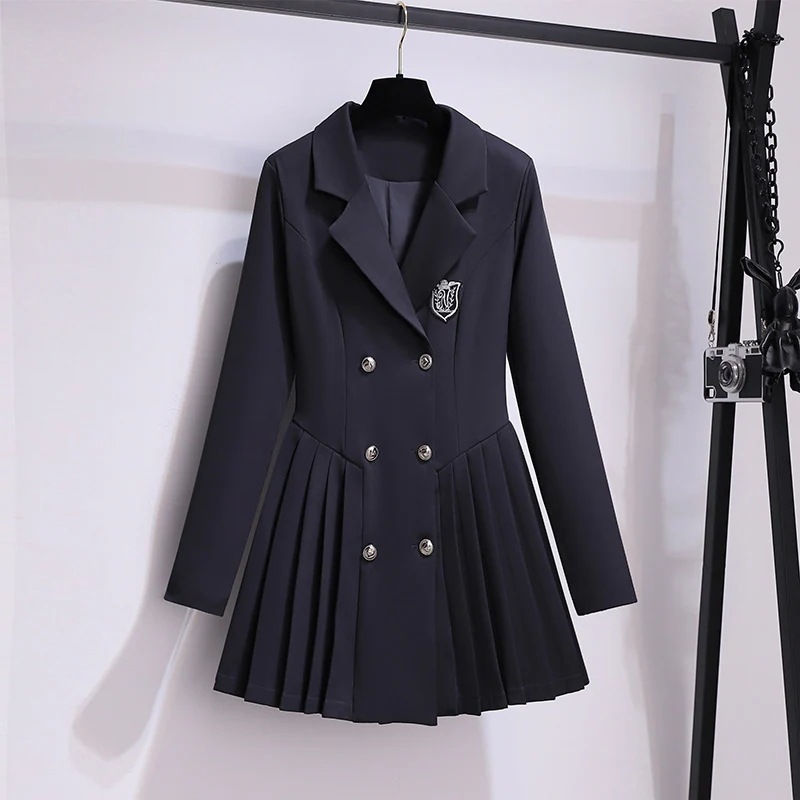 春人気な 大きいサイズ Jk制服 スーツワンピース セーラー服 カレッジ 制服 卒業式 洋服のスカート スーツスカート 長袖ワンピース