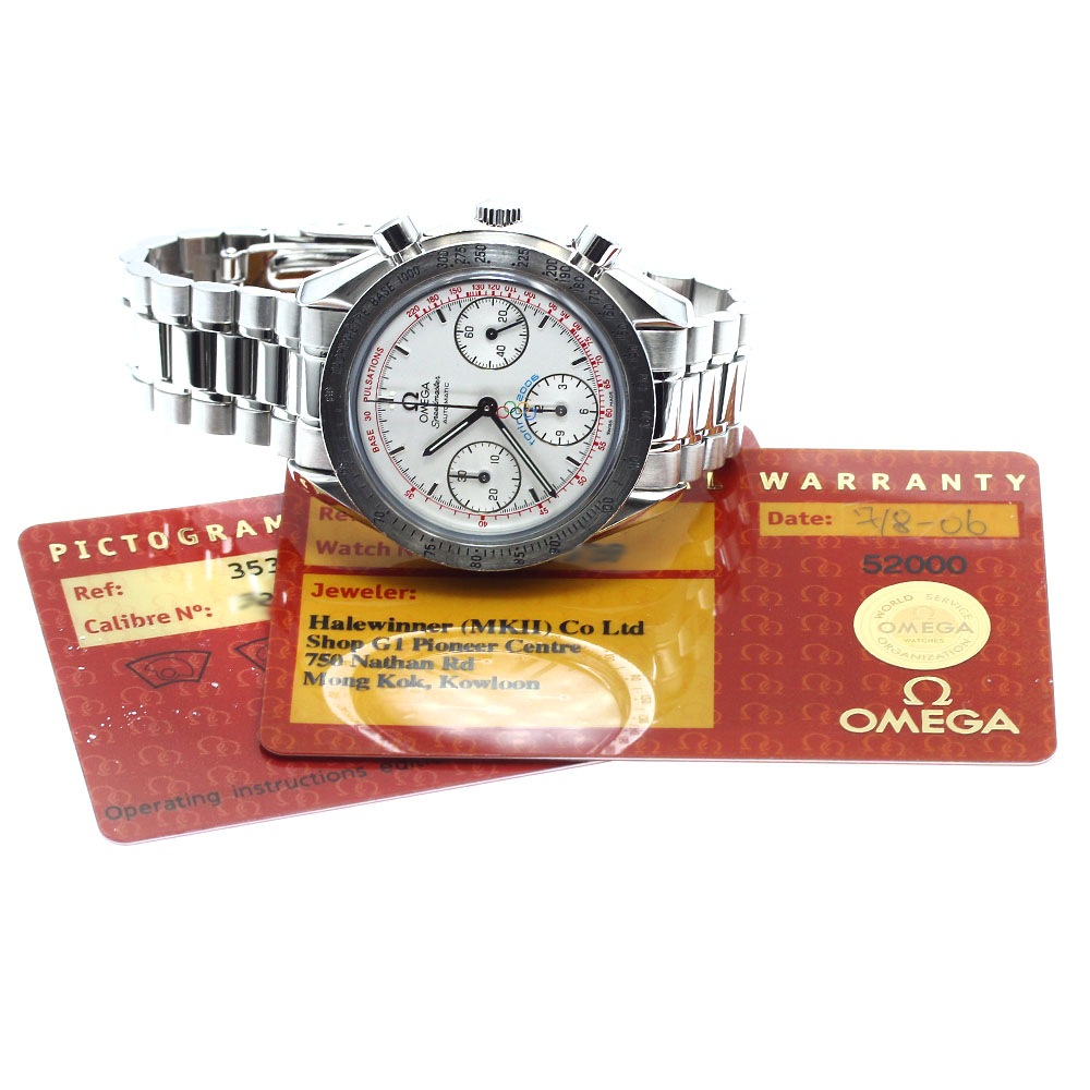 オメガ OMEGA 3538.30 スピードマスター 2006トリノオリンピック限定 自動巻き メンズ 保証書付き_884653【中古】 オメガ OMEGA 3538.30 スピードマスター 2006トリノオリンピック限定 自動巻き メンズ 保証書付き_884653【中古】