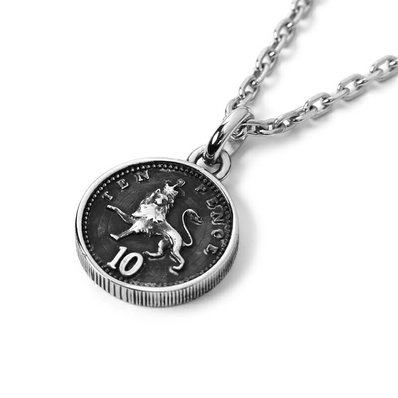 LH-1 ライオンコインネックレス イギリス10ペンス硬貨 サージカルステンレス316L 金属アレルギー対応 リバーシブル 03NE057ASV ステンレ LH-1 ライオンコインネックレス イギリス10ペンス硬貨 サージカルステンレス316L 金属アレルギー対応 リバーシブル 03NE057ASV ステンレ