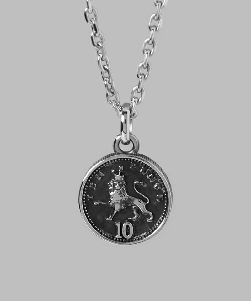 LH-1 ライオンコインネックレス イギリス10ペンス硬貨 サージカルステンレス316L 金属アレルギー対応 リバーシブル 03NE057ASV ステンレ LH-1 ライオンコインネックレス イギリス10ペンス硬貨 サージカルステンレス316L 金属アレルギー対応 リバーシブル 03NE057ASV ステンレ