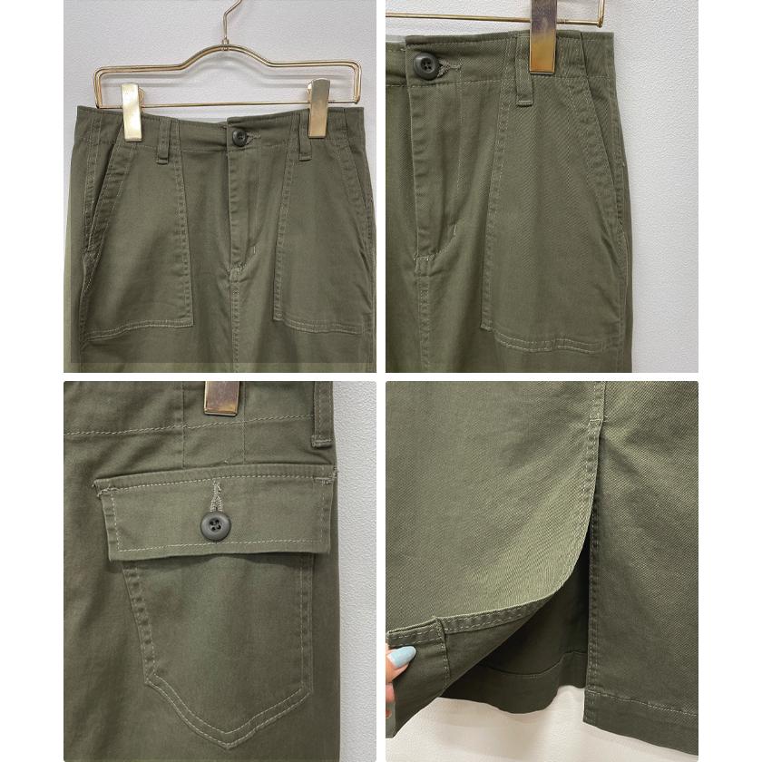 スカート ベイカースカート Iライン ナロースカート ポケット付き ベイカーパンツ カーゴ ミリタリー カジュアル / ベイカーロングスカート スカート ベイカースカート Iライン ナロースカート ポケット付き ベイカーパンツ カーゴ ミリタリー カジュアル / ベイカーロングスカート