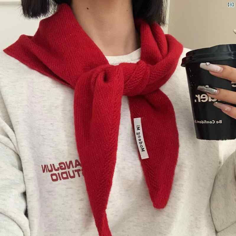 レディースファッション　ファッション小物　オシャレ ウール ニット 三角 スカーフ ショール 春秋 暖かい アウターウェア 装飾的 ネック