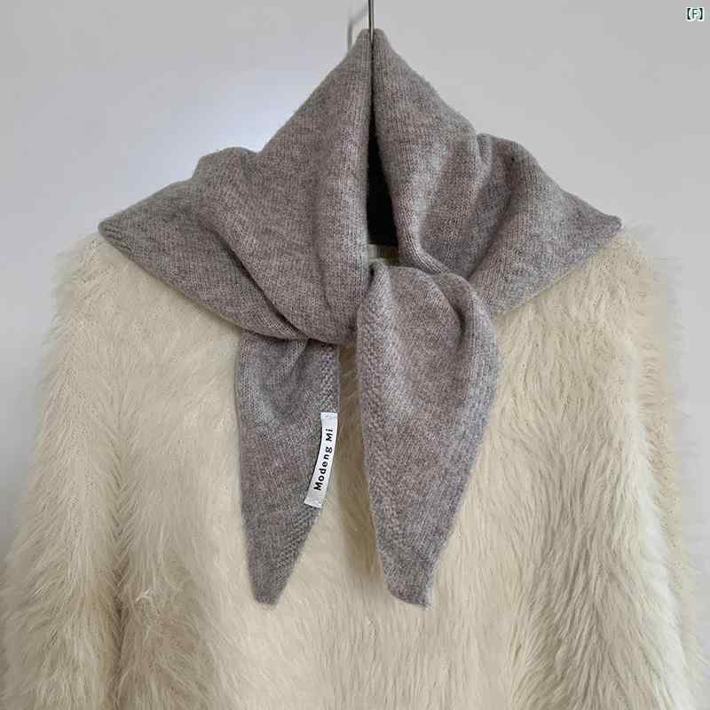 レディースファッション　ファッション小物　オシャレ ウール ニット 三角 スカーフ ショール 春秋 暖かい アウターウェア 装飾的 ネック