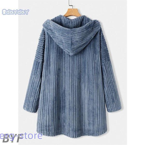 大人の魅力ファーコートレディースファージャケットコートアウターフード付き裏起毛もこもこカジュアル秋冬シンプル暖かい防寒コーデュロイコート