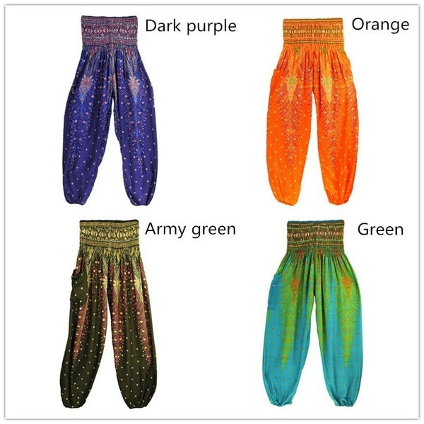 セクシー13色女性Boho PeacockプリントパンツAladdin Harem Hippie Pants Fashion セクシー13色女性Boho PeacockプリントパンツAladdin Harem Hippie Pants Fashion