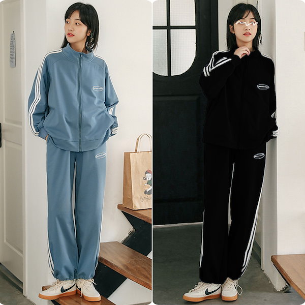 Qoo10] 秋新品 ジャージ 韓国 セットアップ ス