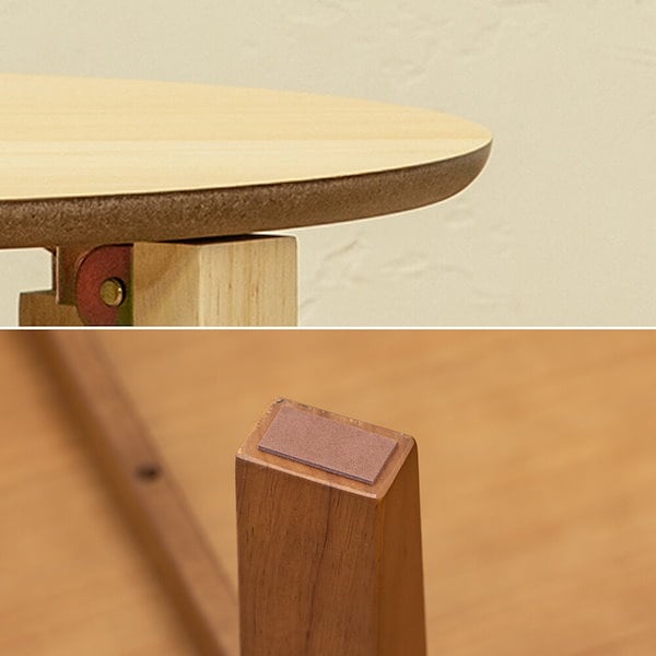 Qoo10] エスケービー 折り畳みローテーブル 丸型 直径65cm